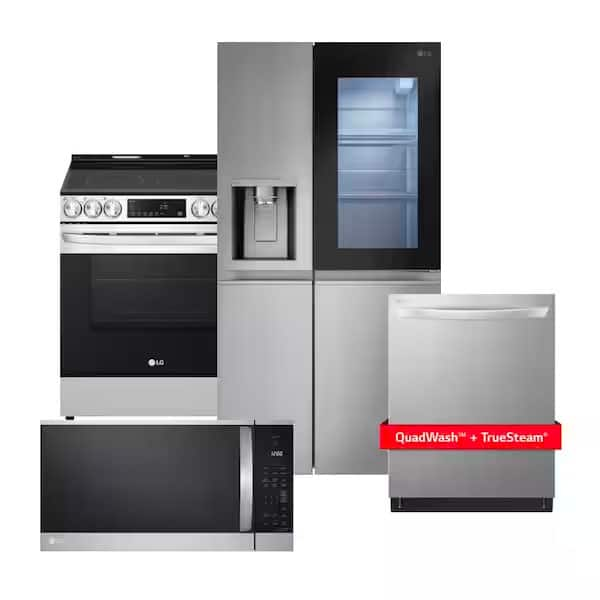 Refrigerator stove dishwasher 2024 microwave combo